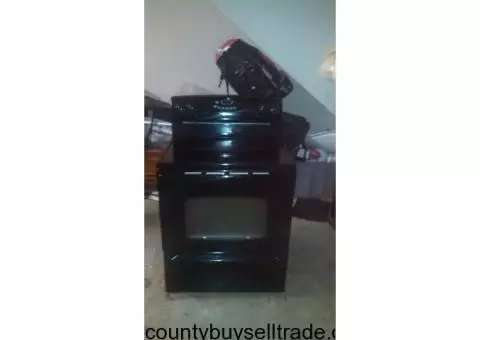 Maytag Black glass top oven